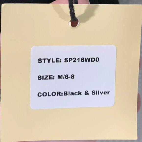 NWT M 6/8 Smak Parlour Black & Silver Snowflake “Social Climber” Caftan Dress - Picture 10 of 12